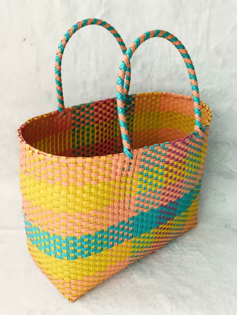 Woven Multi Yellow Bag