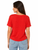 97370 Orange Red Linen T-Shirt
