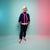 32099 Navy PinknKnit Cardigan