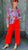 32213 Bettina Orange Elastic Waist Trouser
