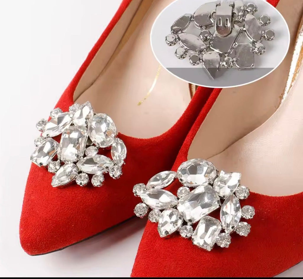 Gemstone Cluster Shoe Clips