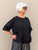 UT101B Urban Black Ruffle Top