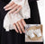 Tessa White Lace Ruffled Faux Cuffs