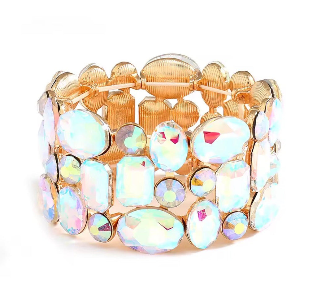 Lenora Aura Gold  Crystal Cuff