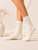 White and Pearl Ribbed Sock