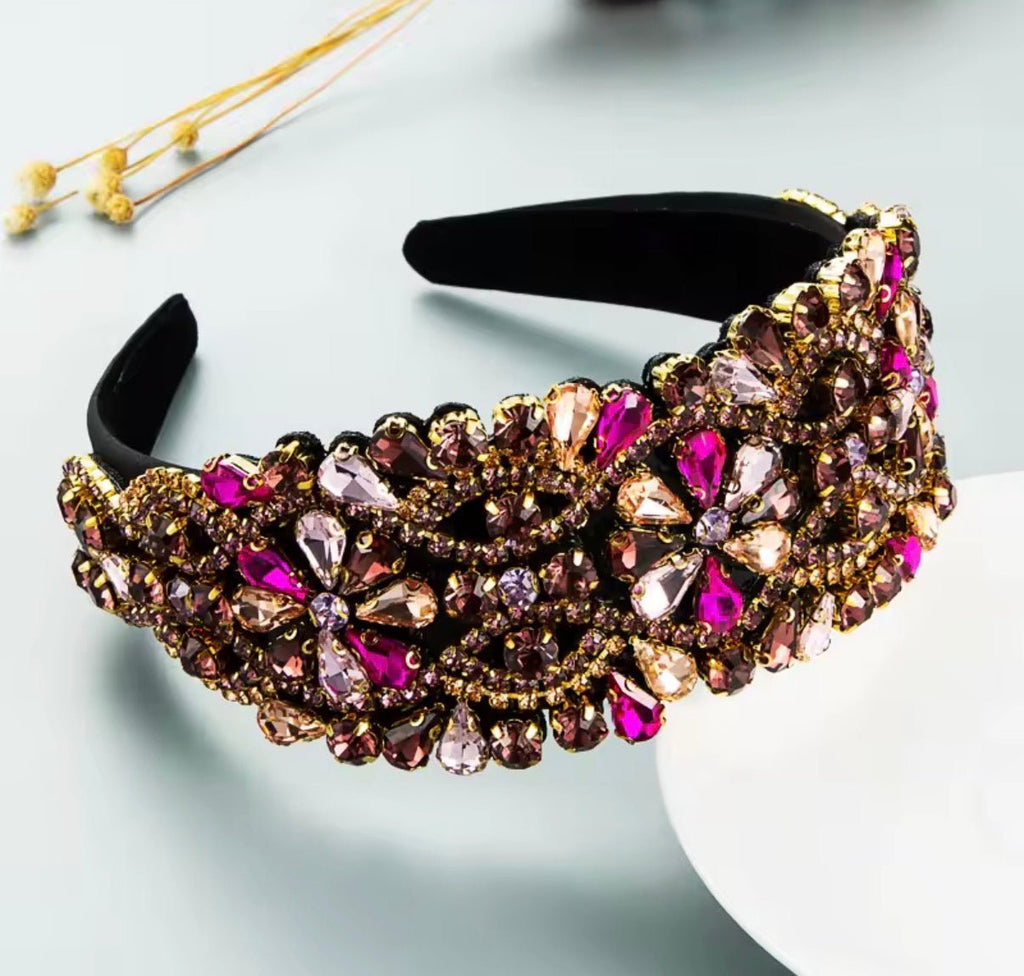 Veronica Pink Diamond Headband