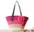 Rattan Pink Beach Bag
