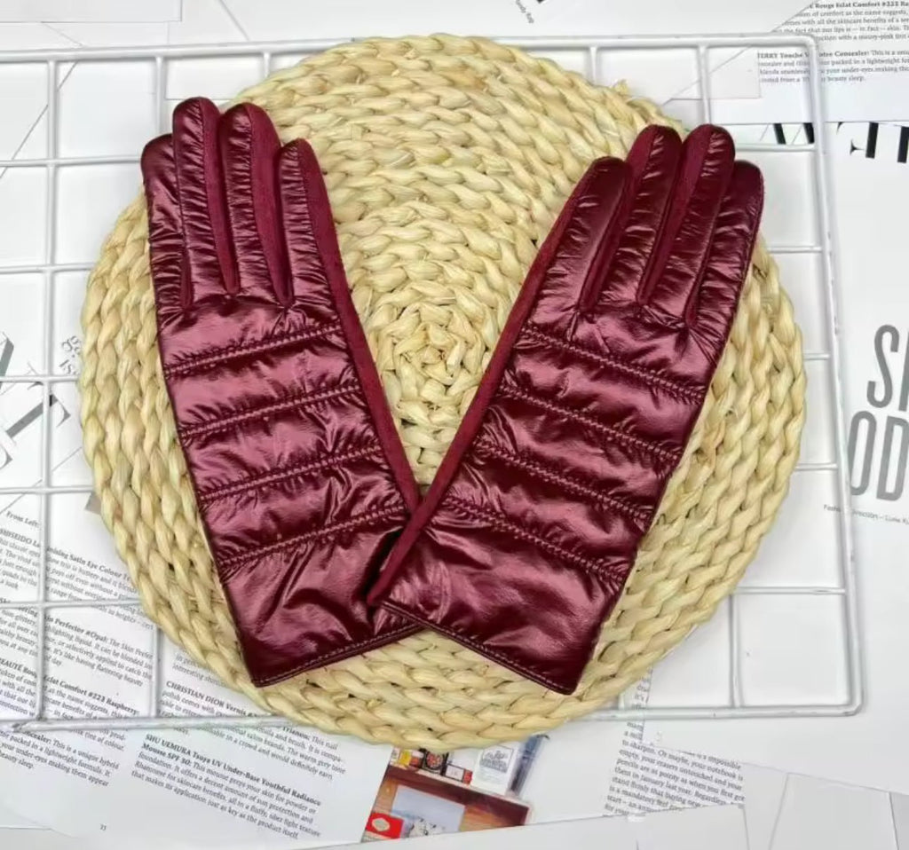 Metallic Wine Gloves One Size