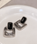 Silver-tone and Rhinestone Door-knocker Earring