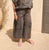 2623056 Khaki Black Geometric Pant