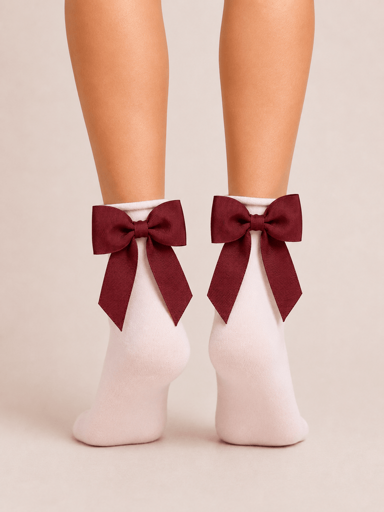 Ankle Bow White Sock