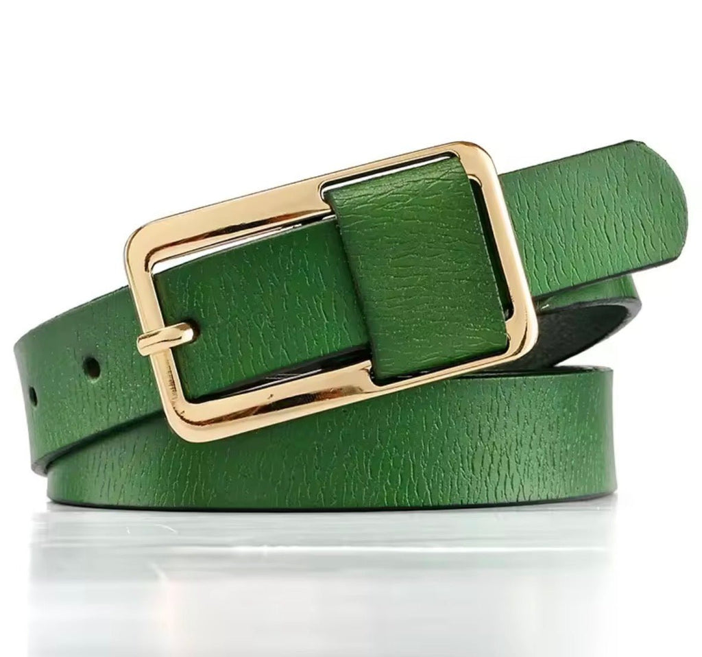 Emerald Vegan Leather Belt