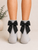Ankle Bow Light Grey Sock