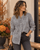 86303 Striped Embelished Blouse