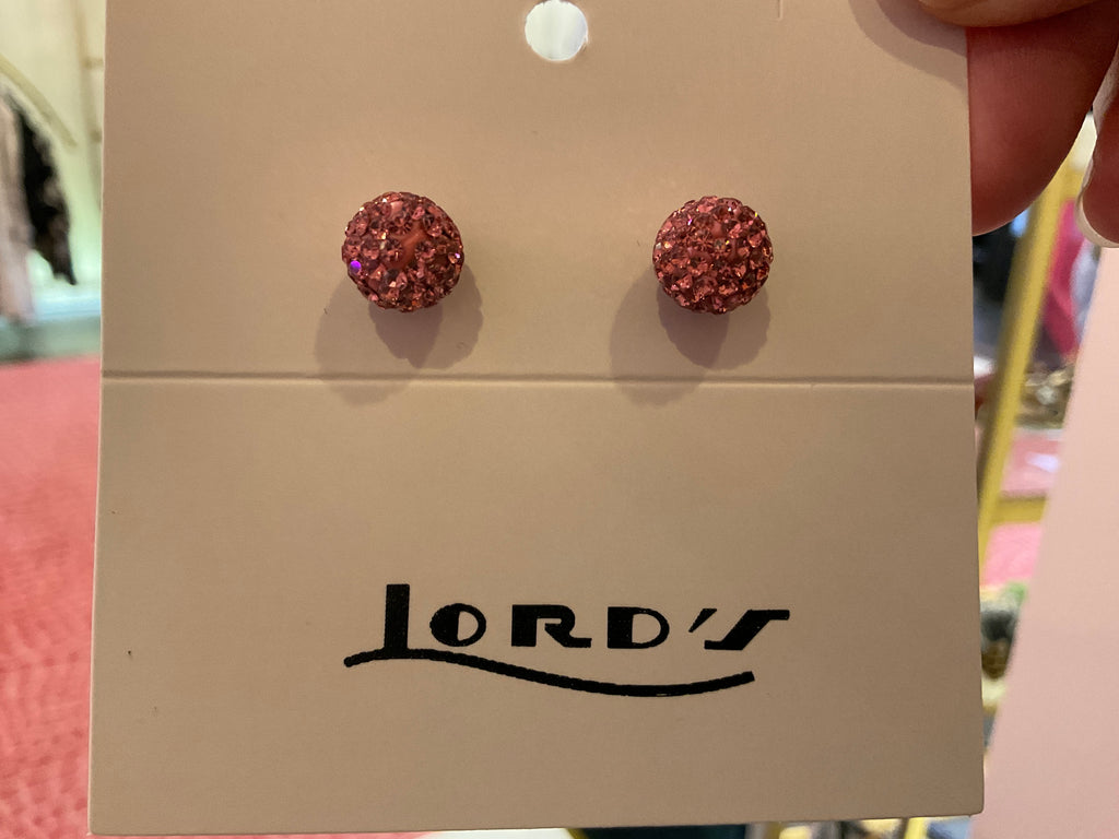 Pink Mini Crystal Stud Earring