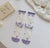 Purple Flower Mesh Sock