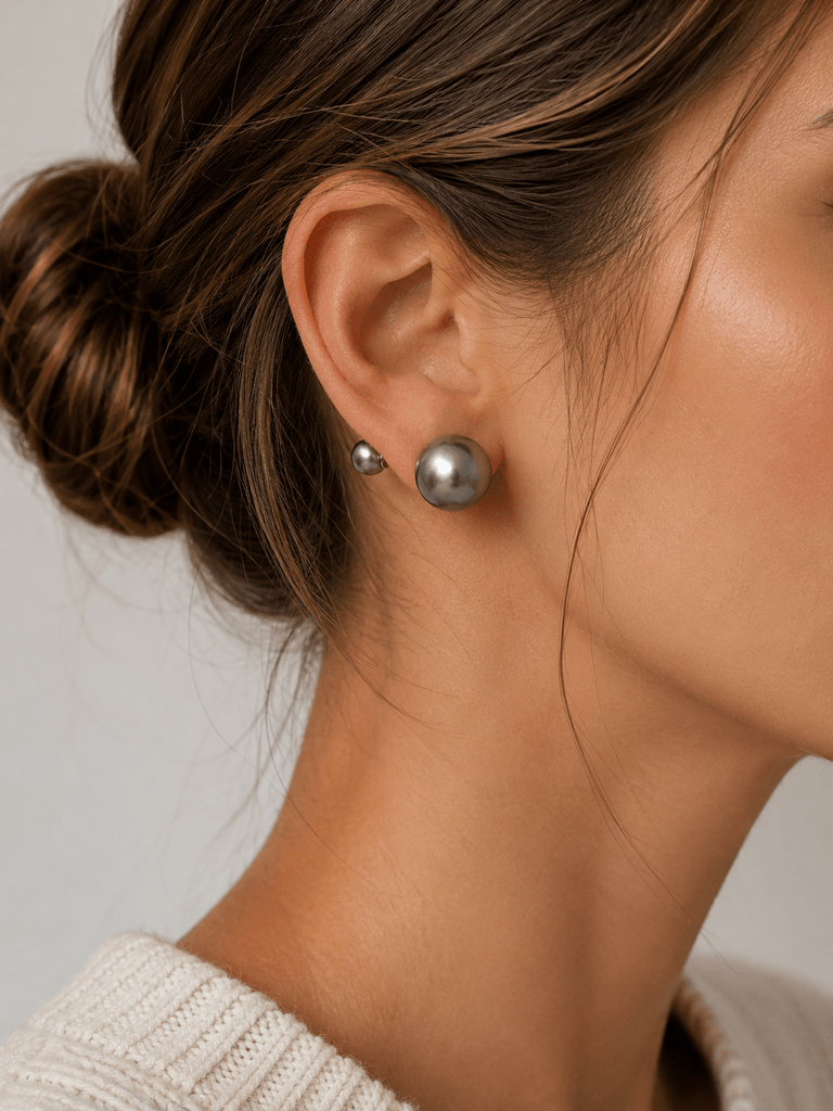 Pewter Pearl Stud