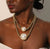 Double Pearl Gold Necklace