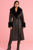 SUFMCT60A Black Faux Leather Coat