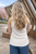 80701 Cream Sleeveless knit tank