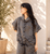 2622054 Khaki/Black Striped Top