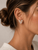Gold Pearl Heart Earring