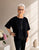 B139SS Oversized Black Softknit Squared Top