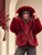 Sally Crop Red Faux Fur Bomber with Hood RESTOCKING November