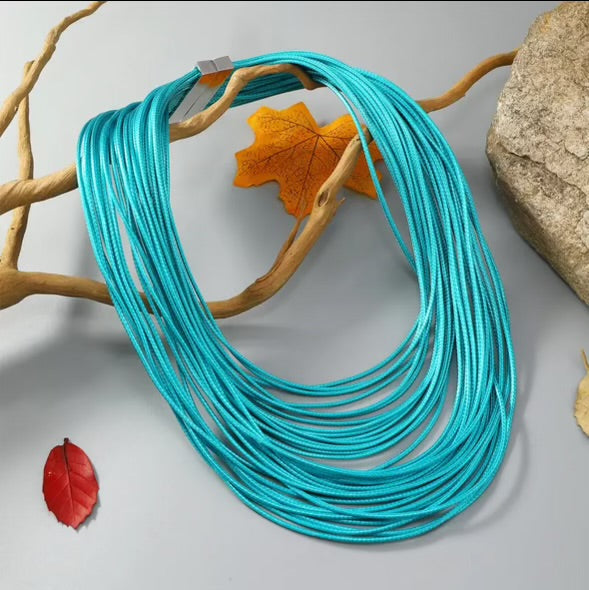 Turquoise String Necklace
