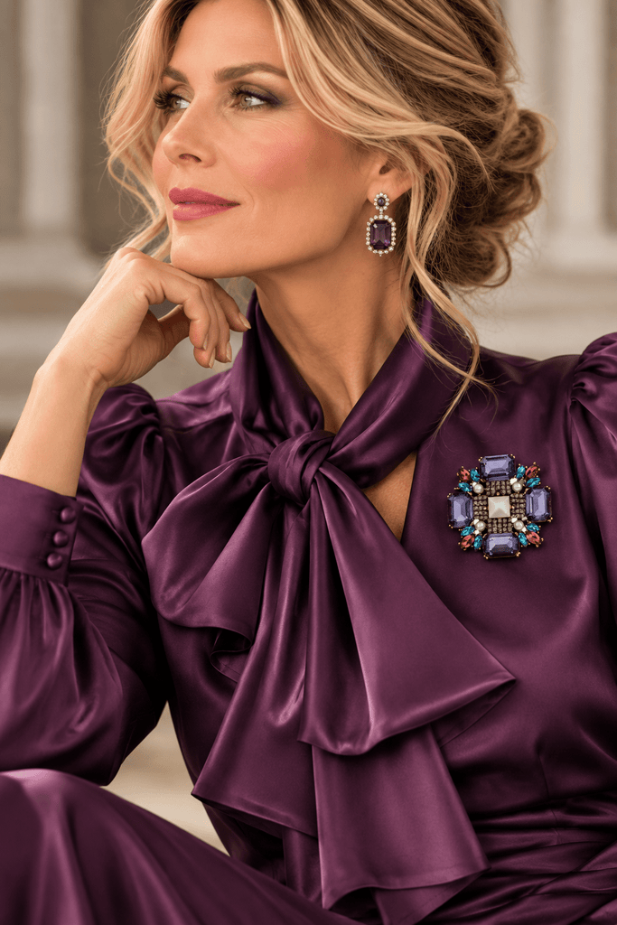 St Moritz Retro Grape Brooch