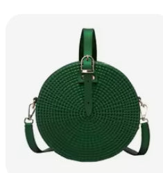 Concentric Cross Body Vegan Purse in Emerald