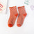 Rust Ruffle Check Sock