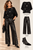 263942 Black Boxy Embroidered Sweater