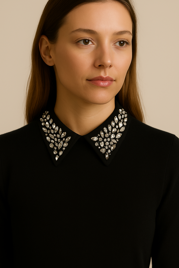 Black Rhinestone Encrusted Collar