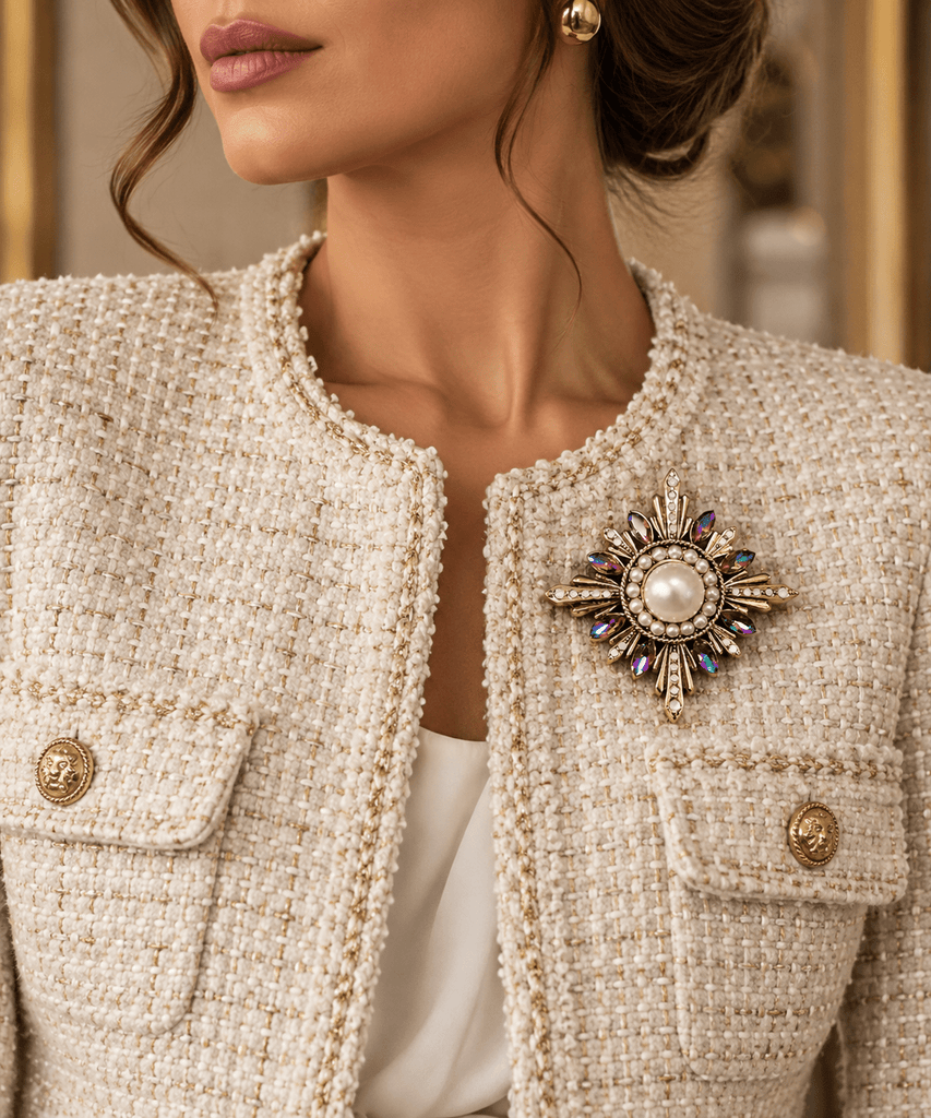 Luster & Pearl Brooch