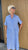 24-95M Blue and White Linen Shirt Dress