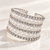 Coiler Silver Rhinestone Cuff