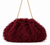 Honey Long Hair Large Clutch Sand Merlot