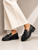 A4303 Black Platform Loafer