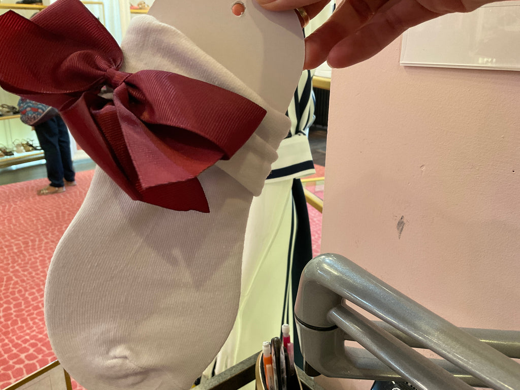 Ankle Bow White Sock