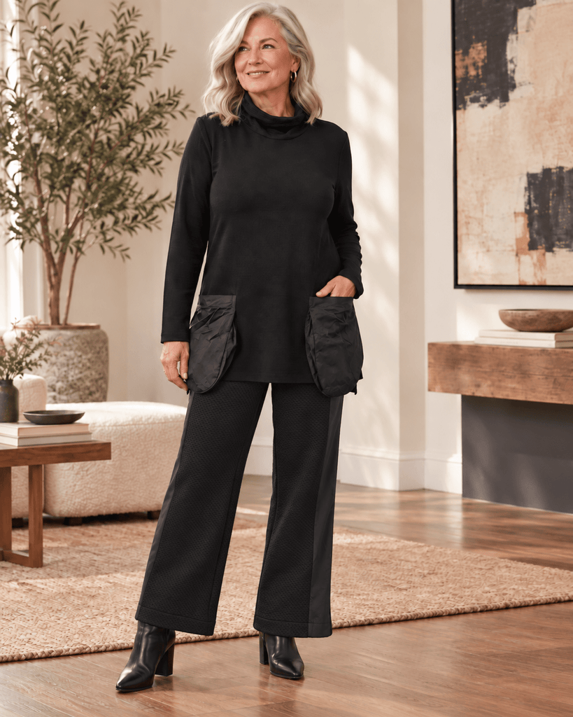 UT263B Urban Black Pocket Top