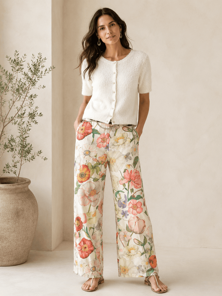 33450 Elena Floral Trouser