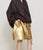 Street Style Gold Mini Skirt
