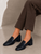 C5020 Navy Patent Croco Loafer