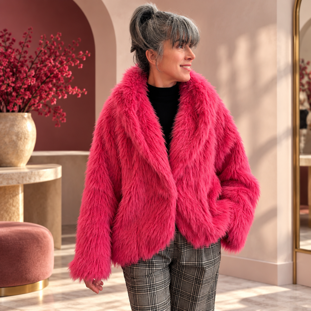 Sally Pink Faux Fur