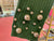 Green and Pearl Ribbed Sock