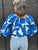 FO8256 Blue White Party Top