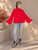 87223 Red Wool Blend Coat