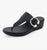 Izola Black Wedge Thong