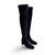 Wolfey Black Microsuede Tall Boot